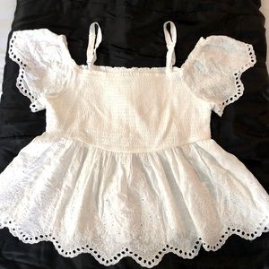 ADORABLE TORRID BABYDOLL EYELET SHIRT NWOT